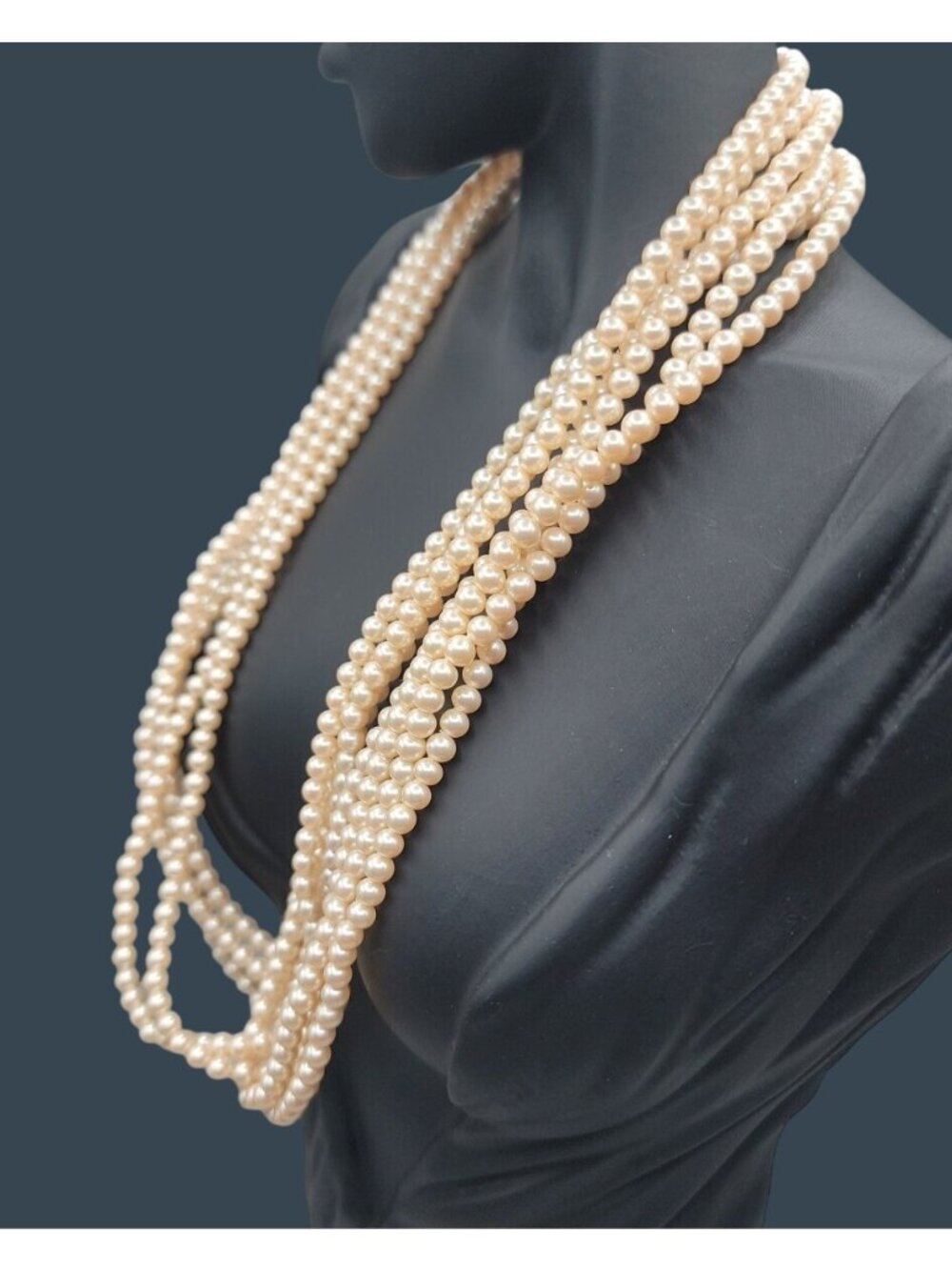 Rare Vtg Mikoshi by Danecraft Multi-strand Princesse Style Pearls Original Box - Picture 10 of 15
